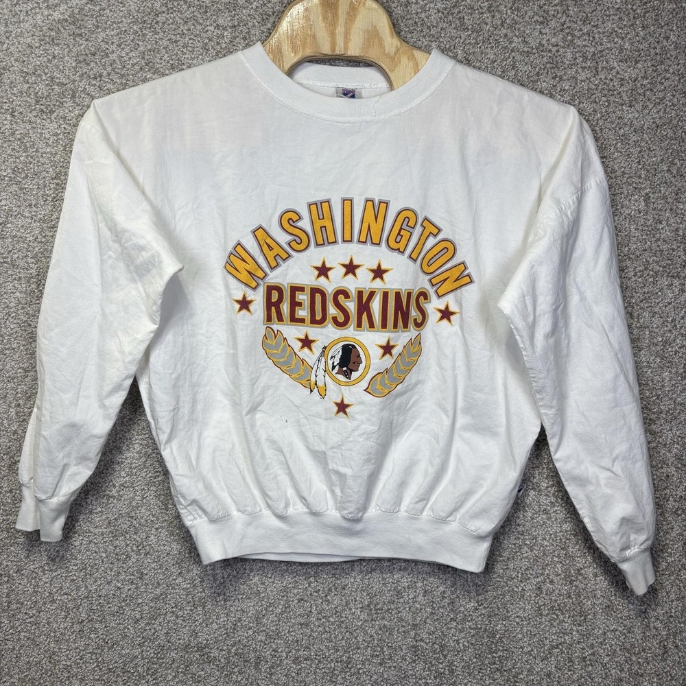 Vintage Washington Redskins Long Sleeve Mens Small White NFL Football Logo 7 80s